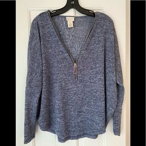 Blue Zipper Sweater